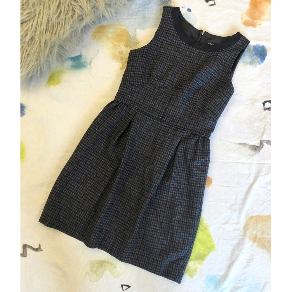 ⬇️‼️J. Crew•Plaid Sleeveless Pleated Dress